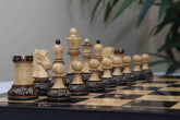 Dubrovink Series 1970 Reproduction 3.75" Luxury Burnt Boxwood Chess Set
